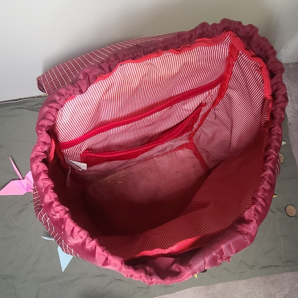 Hershel Reid - Windsor Wine Grid/Black - Drawstring Backpack - Picture 4 of 4